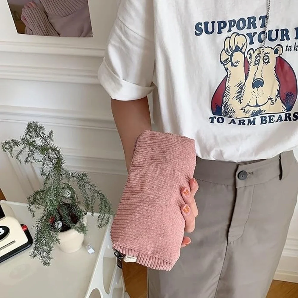 Cute Pencil Case Aesthetic Student Pencil Pouch Coin Pen Pouch Cosmetic Bag PINK